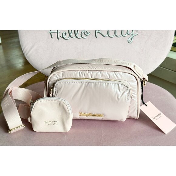 Juicy Couture Crossbody Timeless Puffer Bag Adjustable Shoulder Strap w/ Coin Pu - Picture 1 of 13